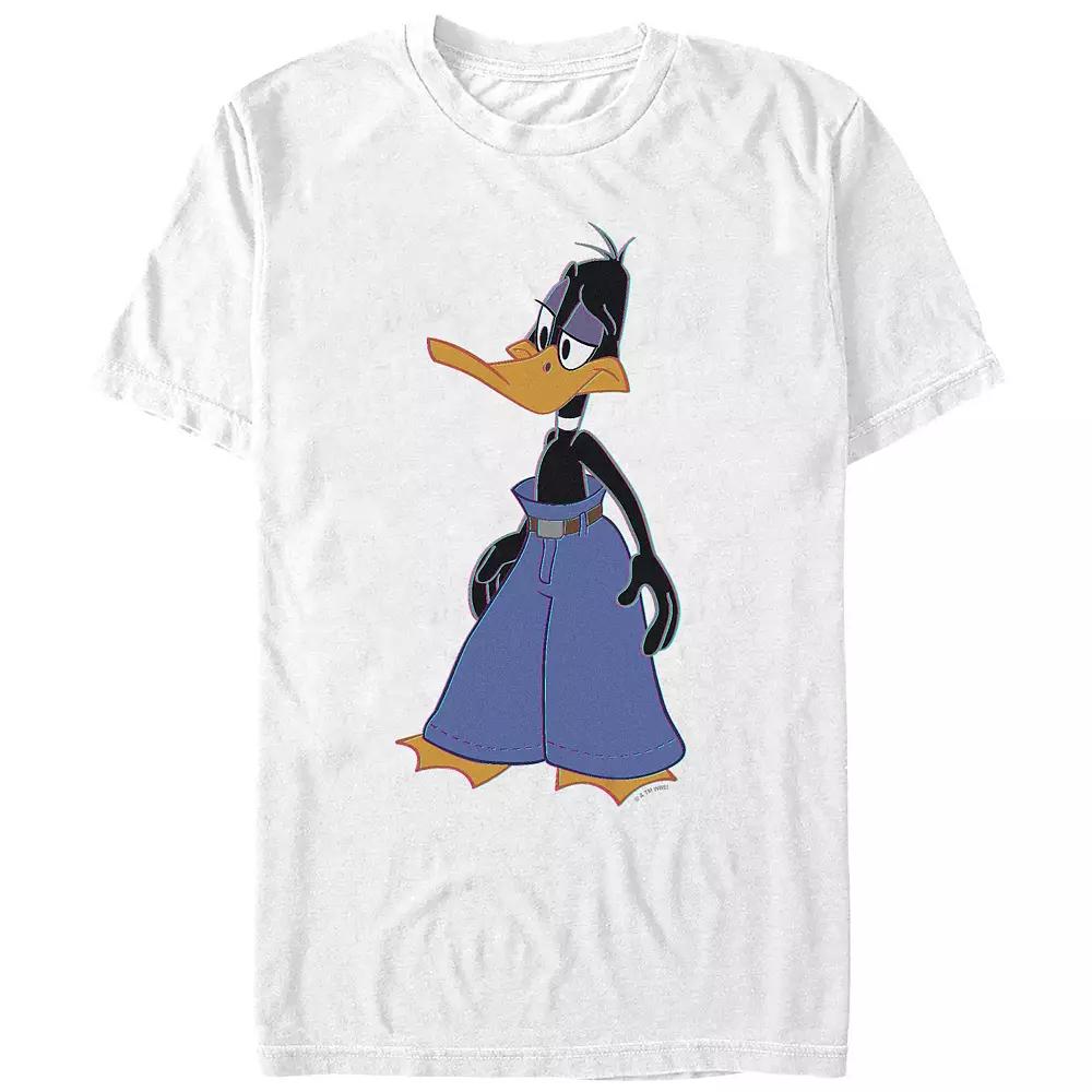 Men's Looney Tunes Daffy Duck Wearing Mall Pants Graphic Tee,  Product Image