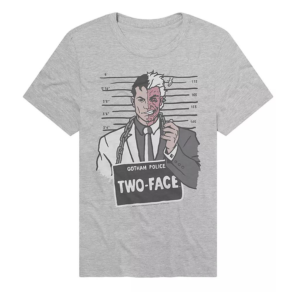 Men's Batman Gotham Police Two-Face Mugshot Graphic Tee,  Product Image