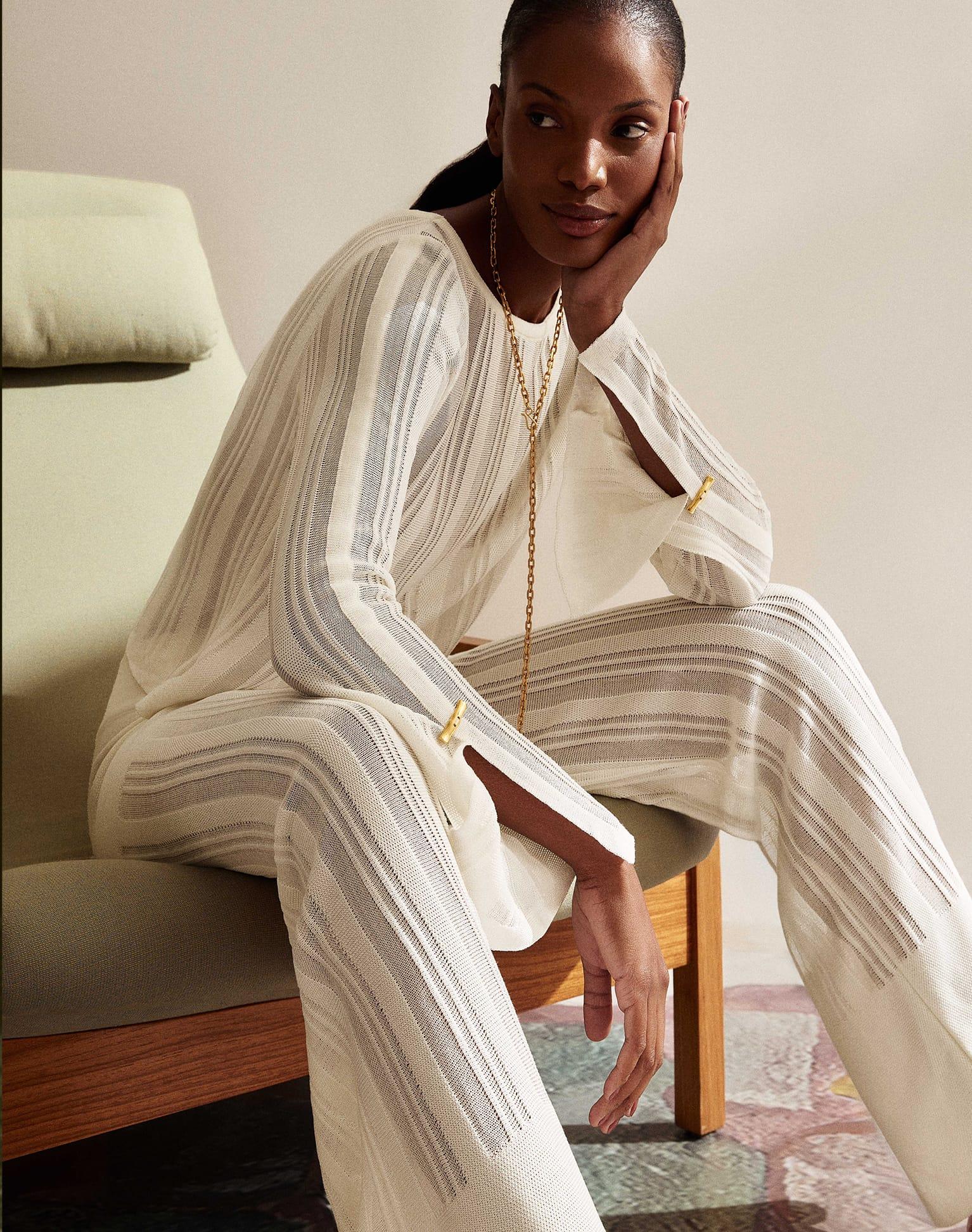 Knit Malene Pants - Off White Product Image