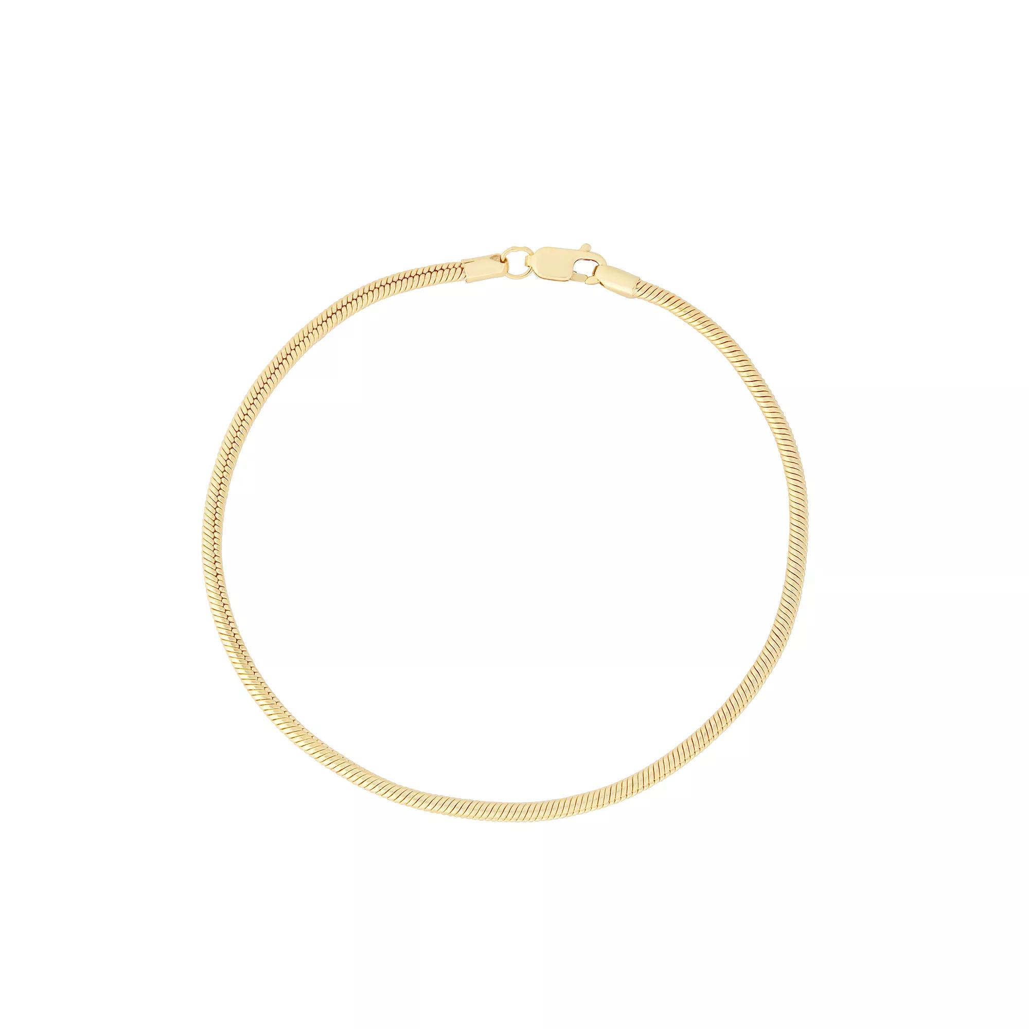 Jordan Blue 14k Gold Filled 2 mm Snake Chain Bracelet, Women's,  Product Image