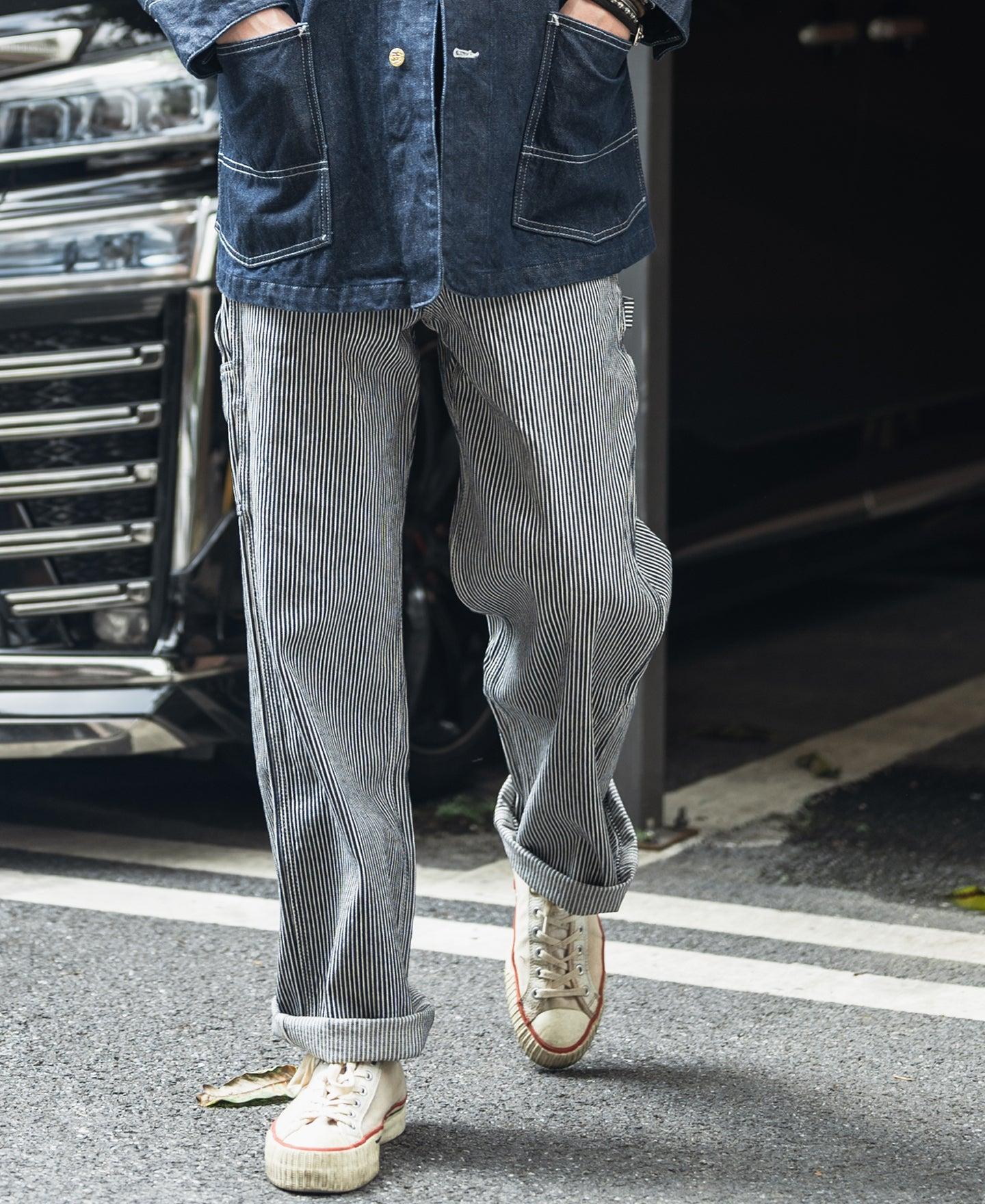 Hickory Stripe Carpenter Pants Product Image