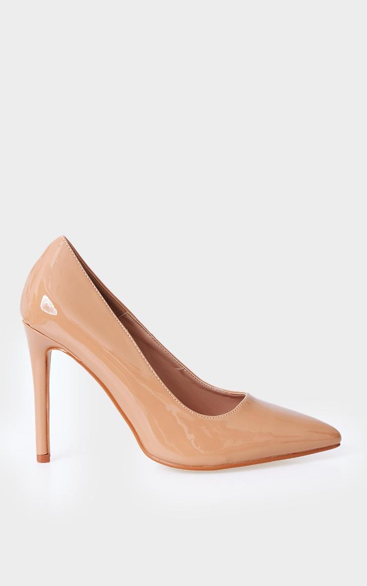  Nude Patent PU Court Shoes Heels Product Image