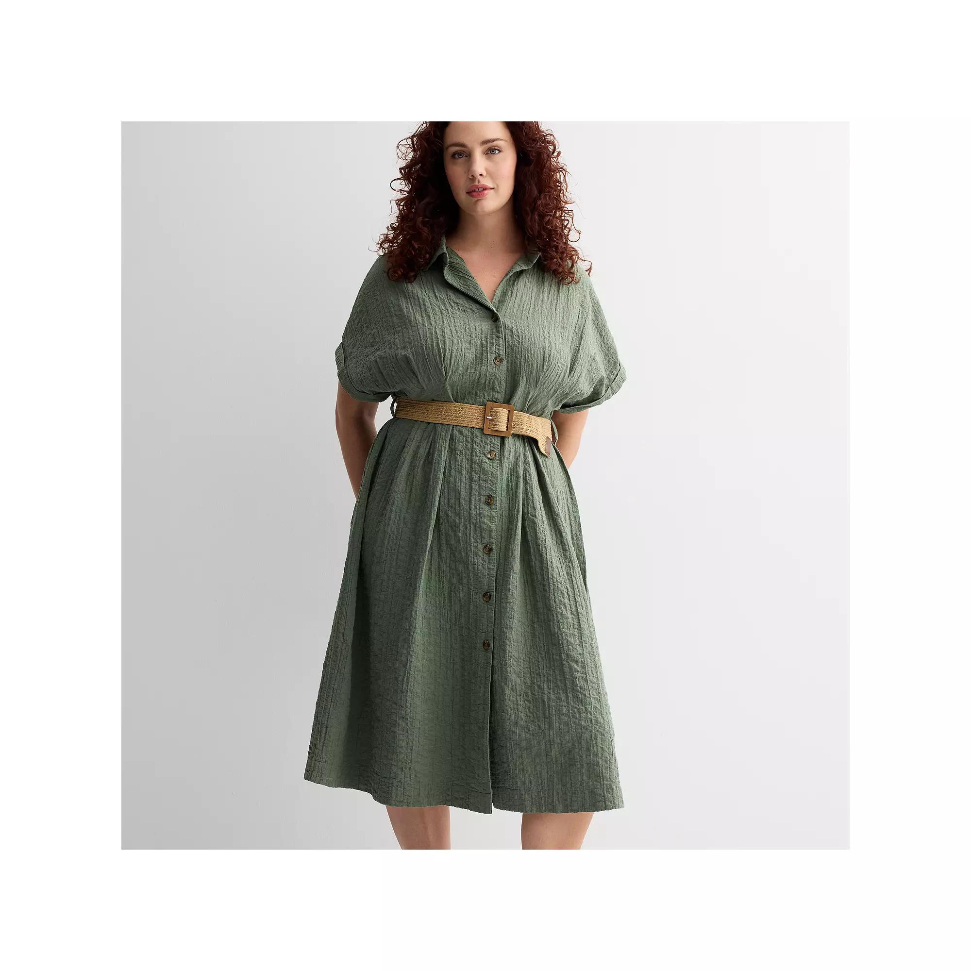 Plus Size Sonoma Goods For Life® Belted Dolman Sleeve Midi Dress, Women's, Size: 4XL, Manolo Green Product Image