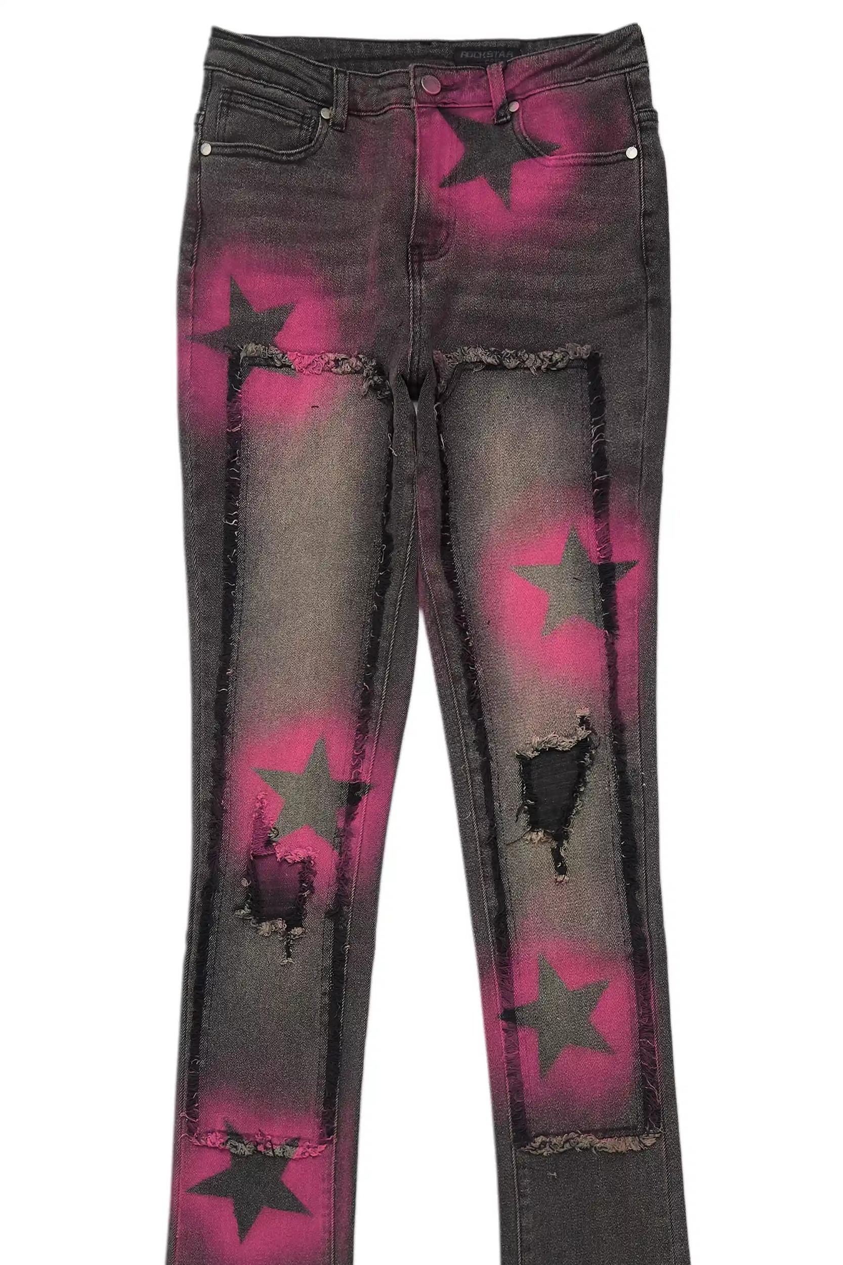 Ashanta Black Wash Super Stacked Jean Female Product Image