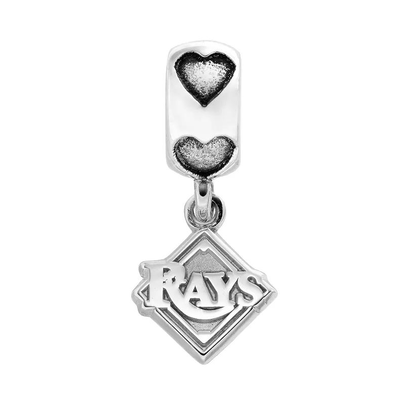 LogoArt Tampa Bay Devil Rays Sterling Silver Team Logo Charm, Womens, Grey Product Image