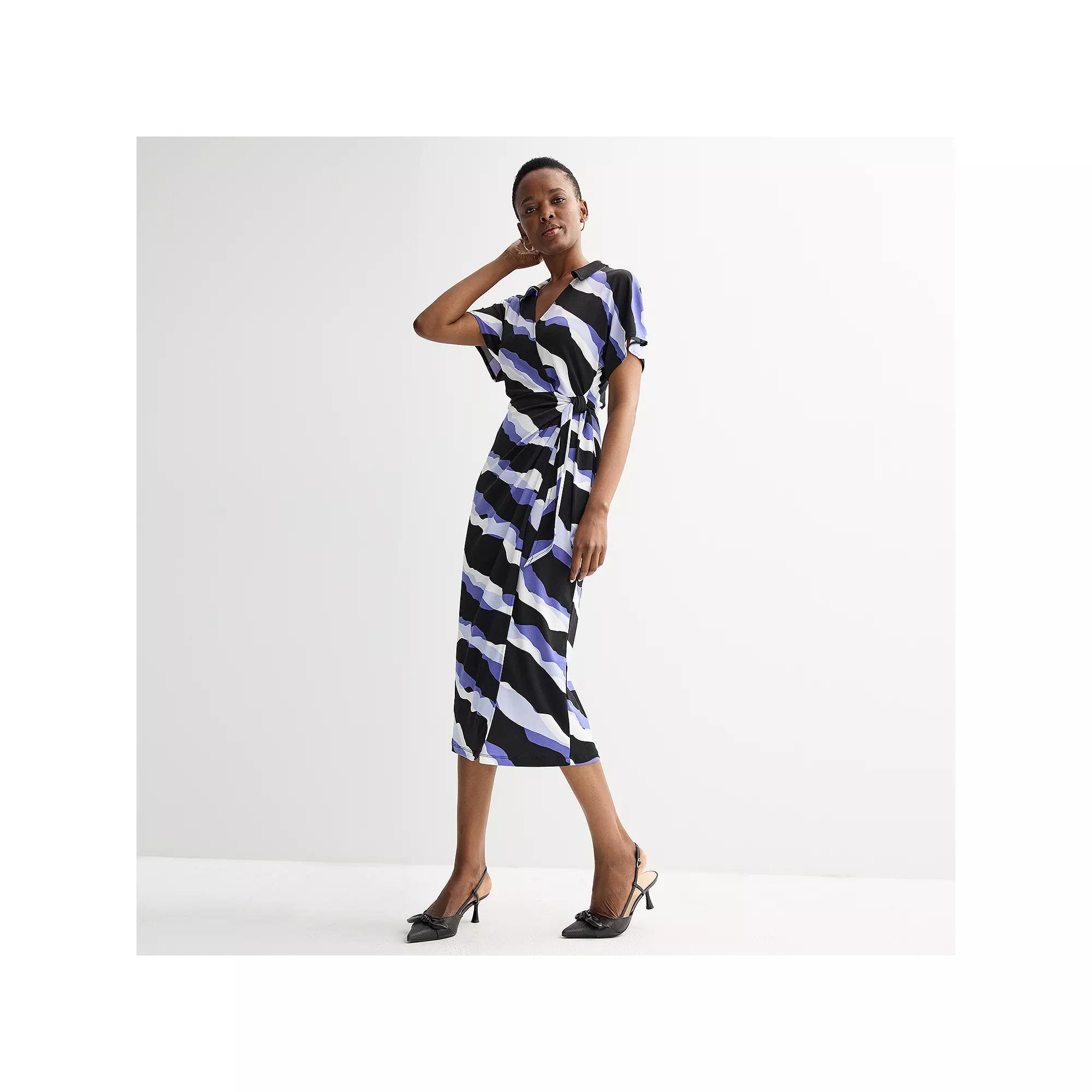 Women's Nine West Dolman Midi Dress, Size: Large, Rocky Diagonal Product Image