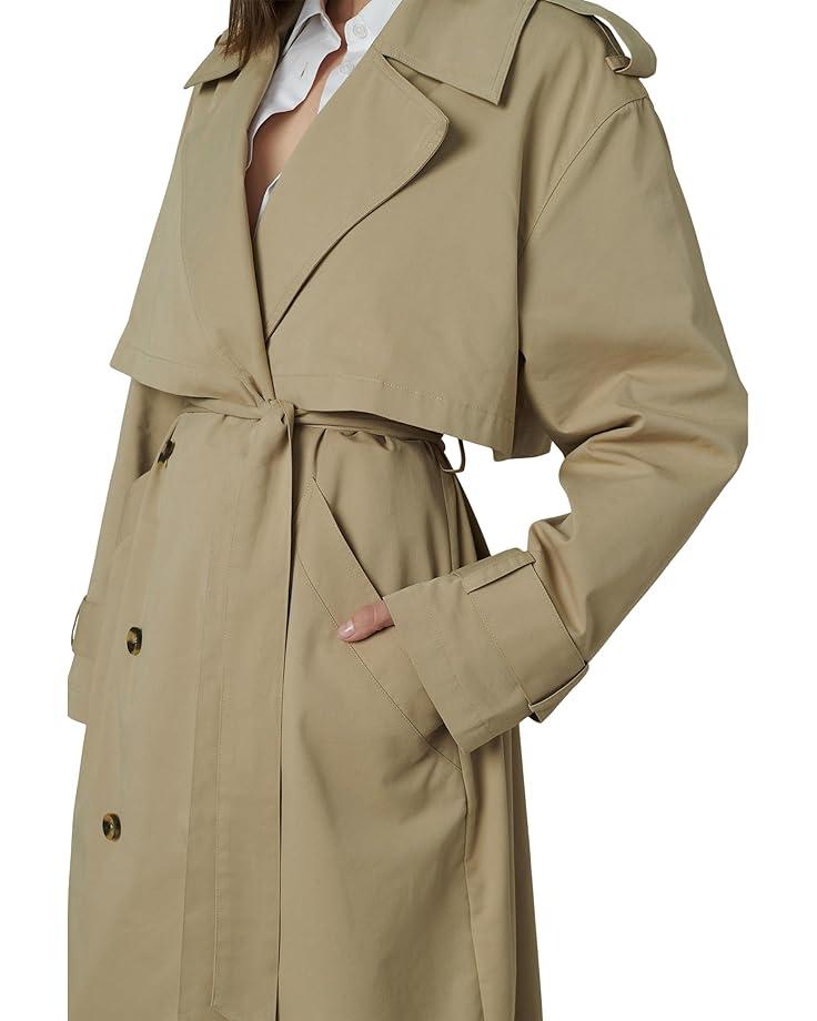 Belted Faux Leather Coat Product Image