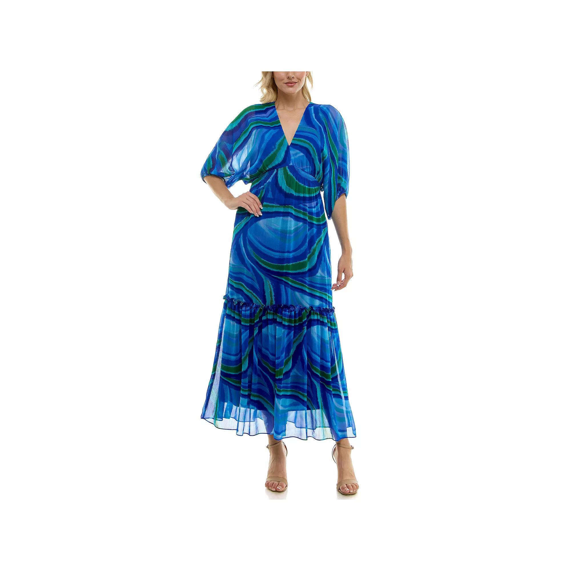 Women's Taylor Chiffon Tiered Midi Dress,  Product Image