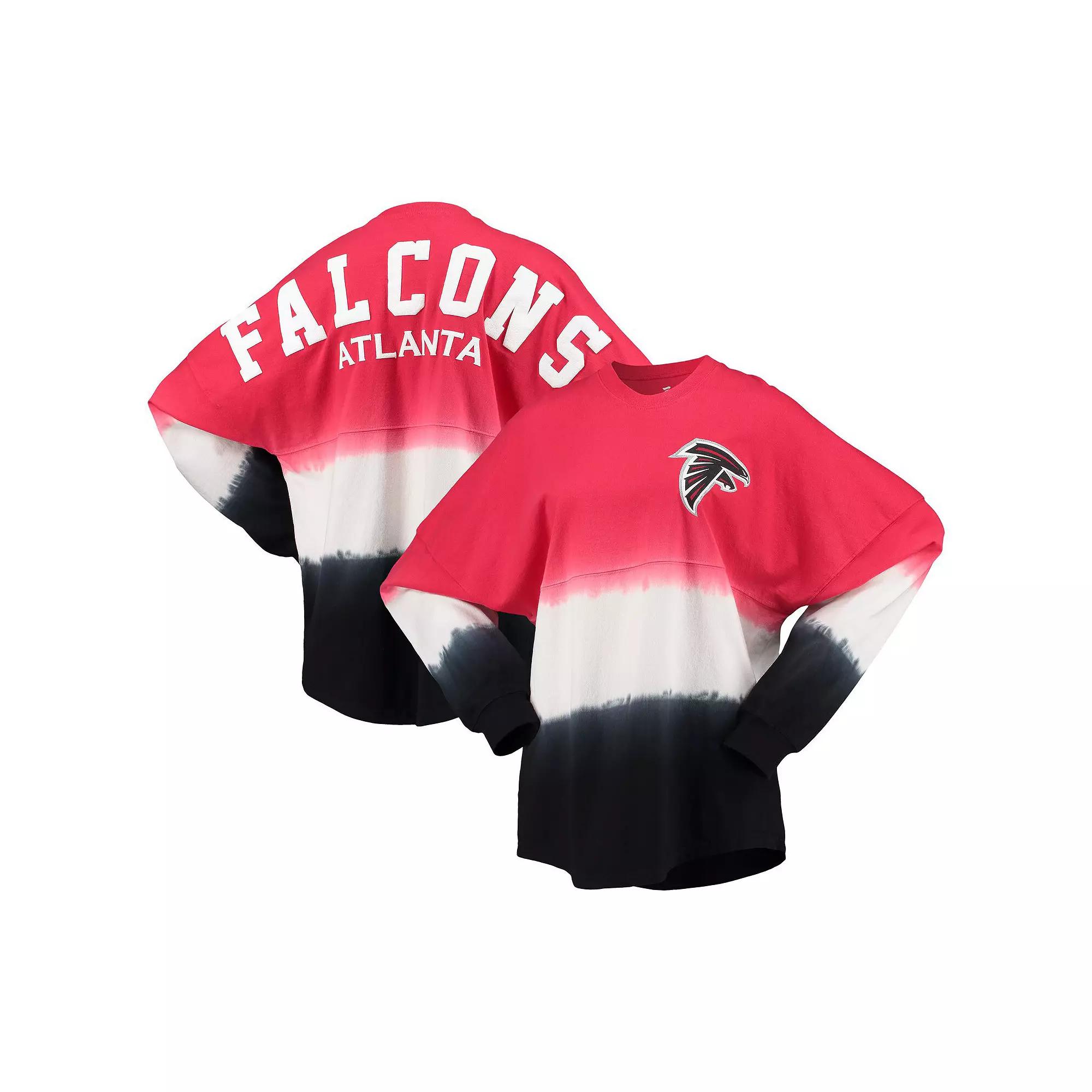 Women's Fanatics Branded Red/Black Atlanta Falcons Ombre Long Sleeve T-Shirt, Size: Small Product Image
