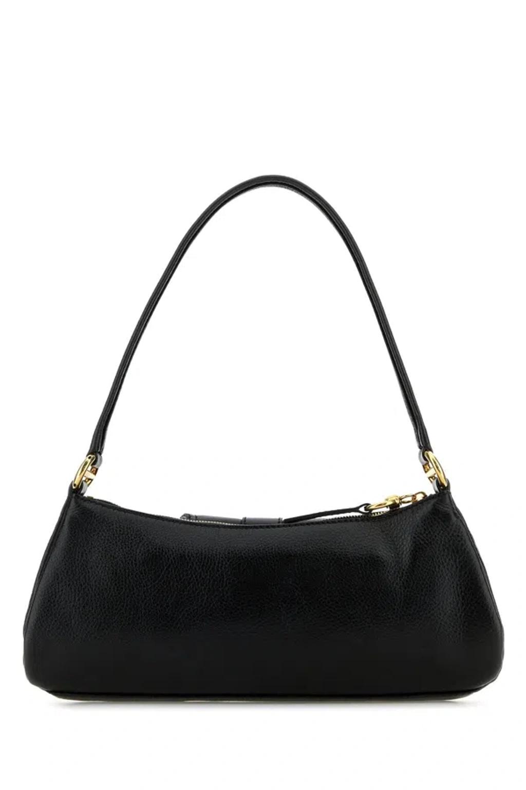 CHLOÉ The 99 Embellished Textured-leather Shoulder Bag In Black Product Image