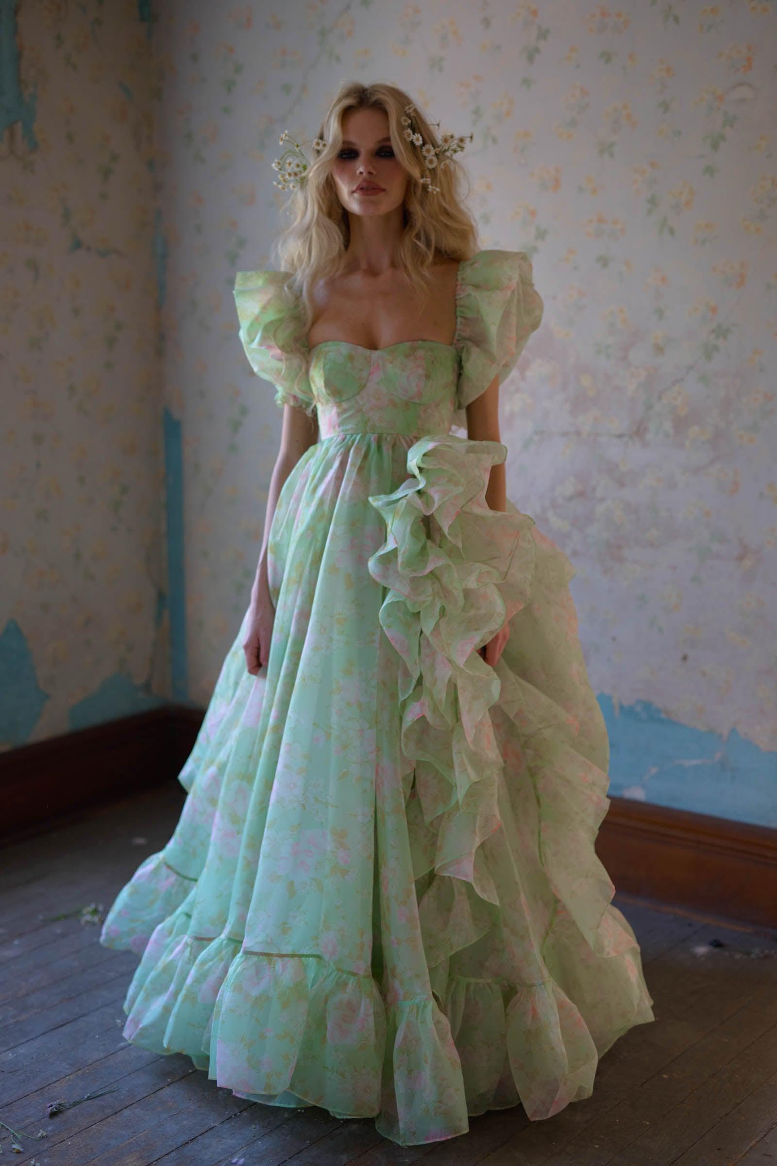 The Acid Trip In Bloom Bridal Gown Product Image
