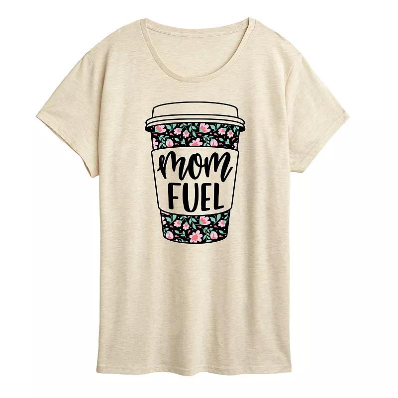 Women's Mom Fuel Floral Coffee Graphic Tee,  Product Image