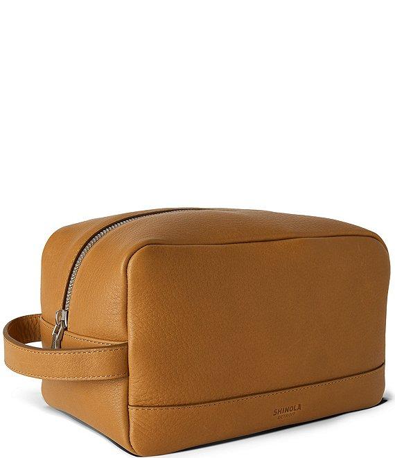 SHINOLA Zip Natural Grain Leather Travel Kit Product Image