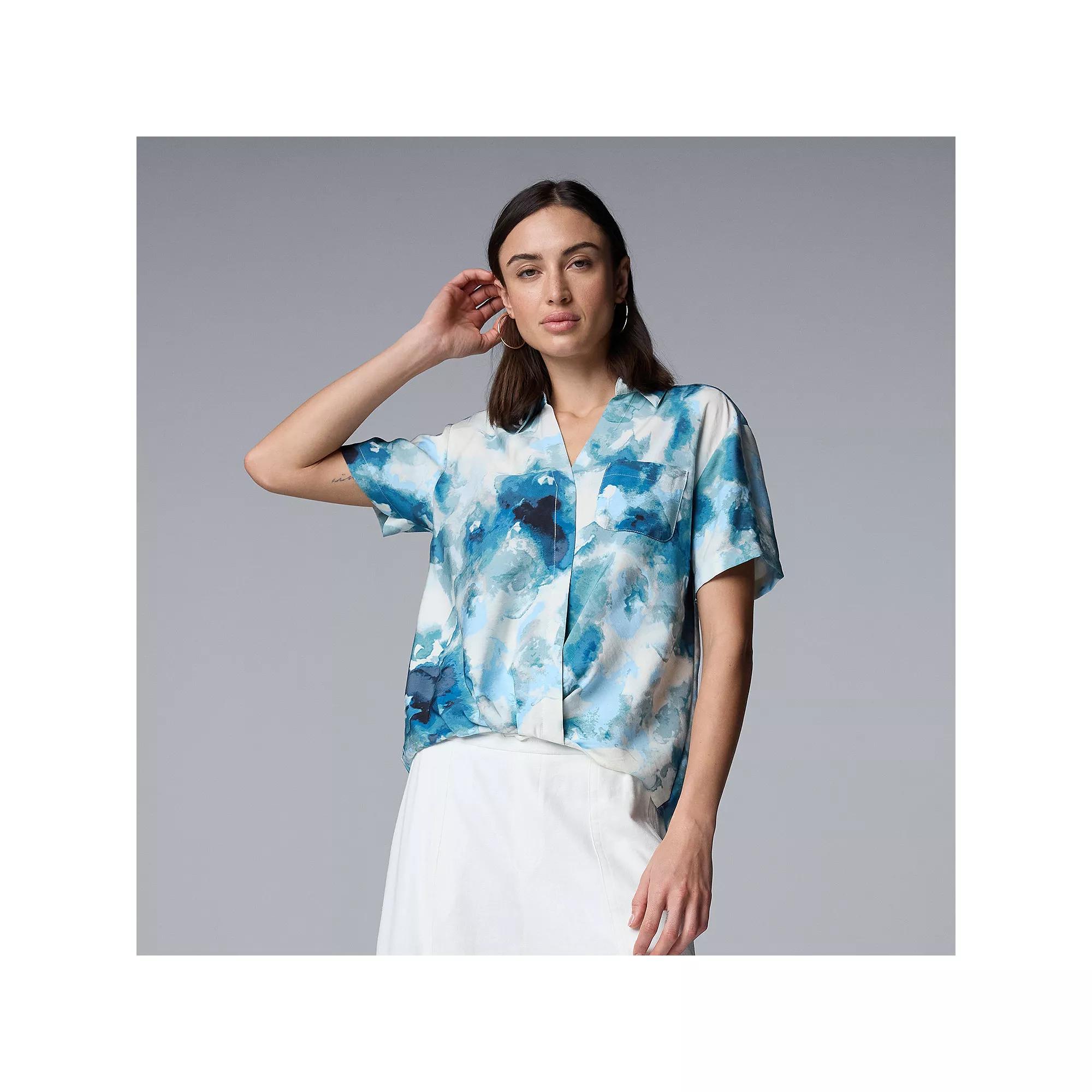 Women's Simply Vera Vera Wang Drapey Surplice Top,  Product Image