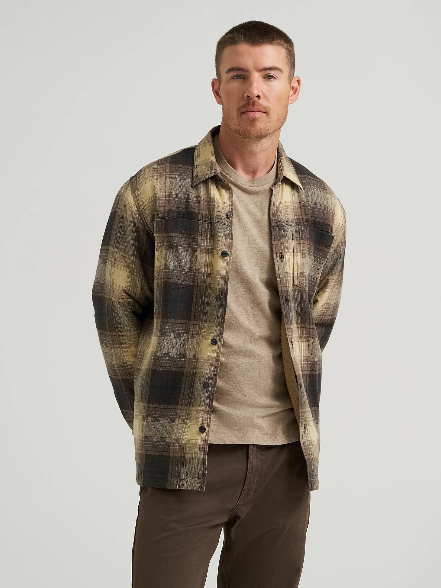 Men's Five Star Premium Plaid Sherpa Lined Shirt Jacket | Men's SHIRTS | Wrangler® Product Image