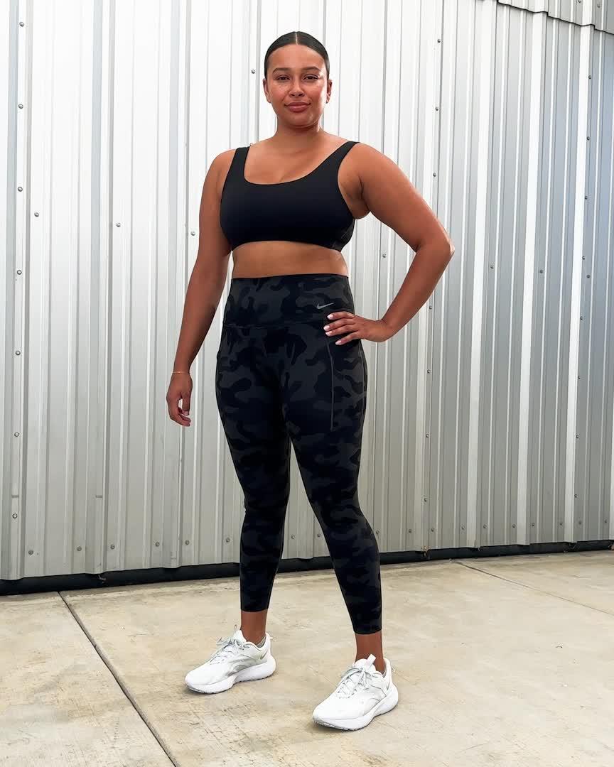 Nike Universa Women's High-Waisted 7/8 Camo Leggings with Pockets Product Image