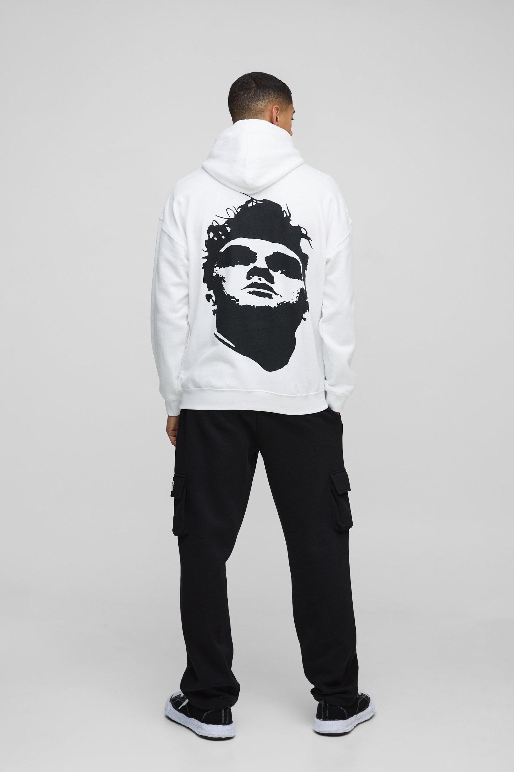 Oversized Morrissey License Print Hoodie | boohooMAN USA Product Image