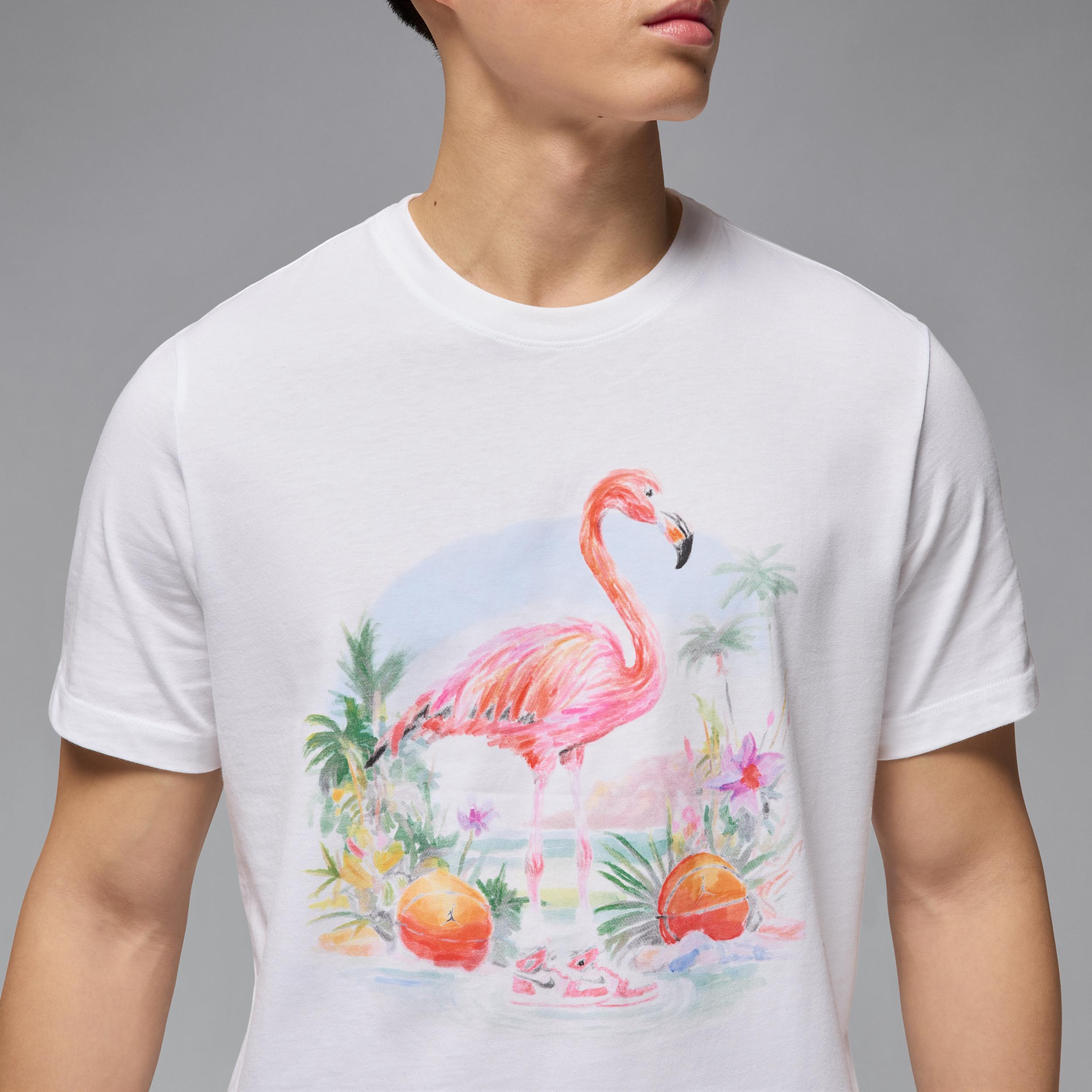 Jordan Mens Jordan Flight Essential Flamingo Crew - Mens White/Black Product Image