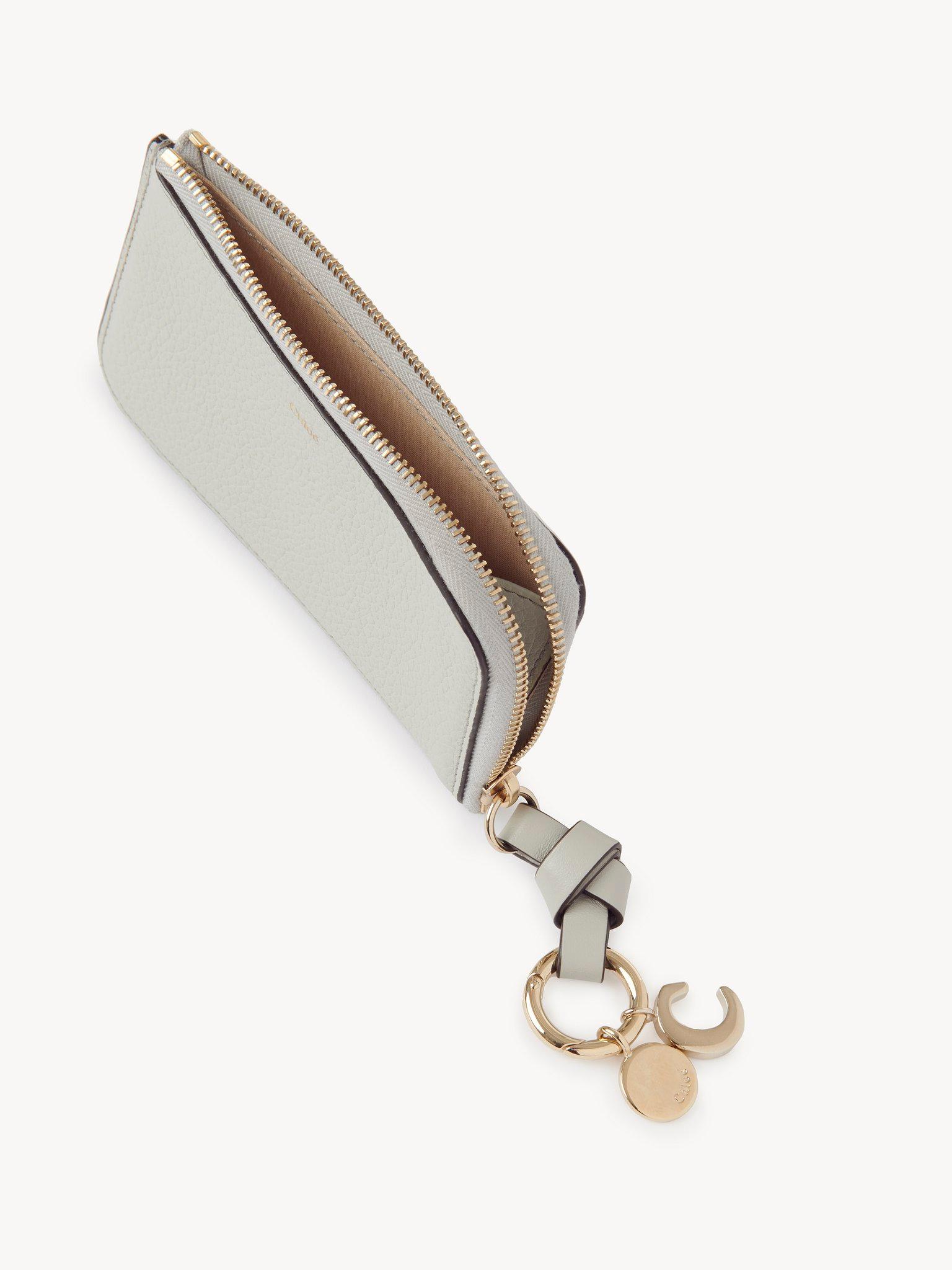 Alphabet wallet in grained leather Product Image