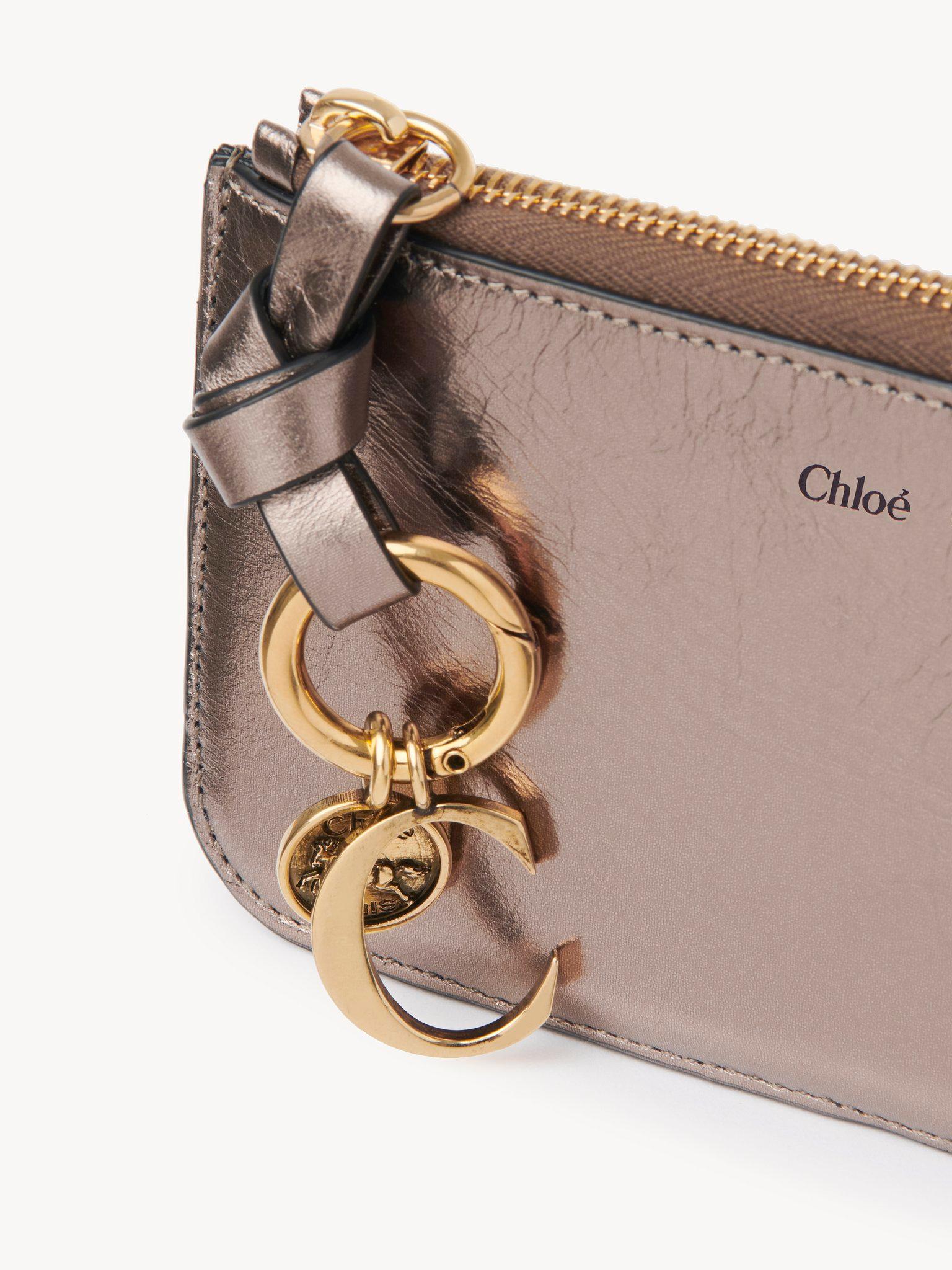 Alphabet wallet in metallized leather Product Image