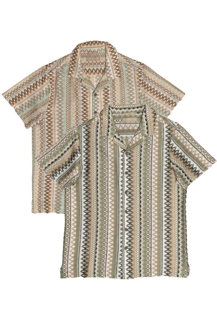 Zig Zag Woven Button Up Shirt Product Image