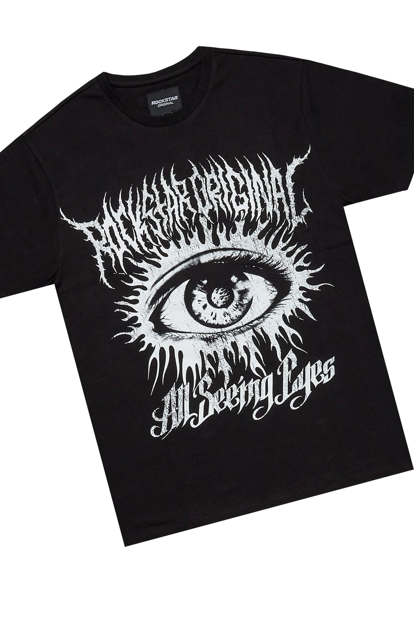 Bolk Black T-Shirt/Short Set Male Product Image