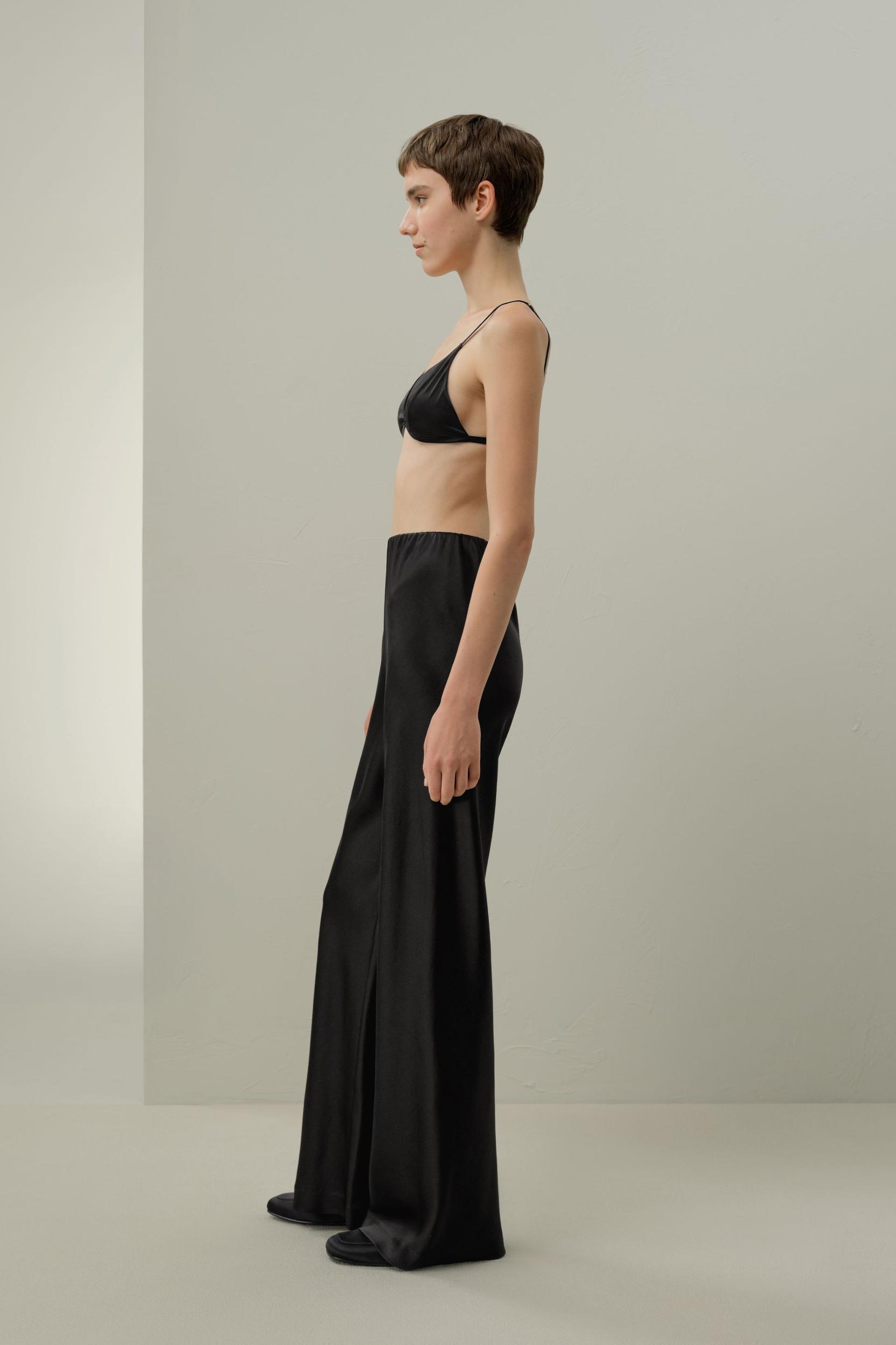 LILYSILK Women's Stretch Silk Triangle Bra, Black XS, Washable Comfort Product Image