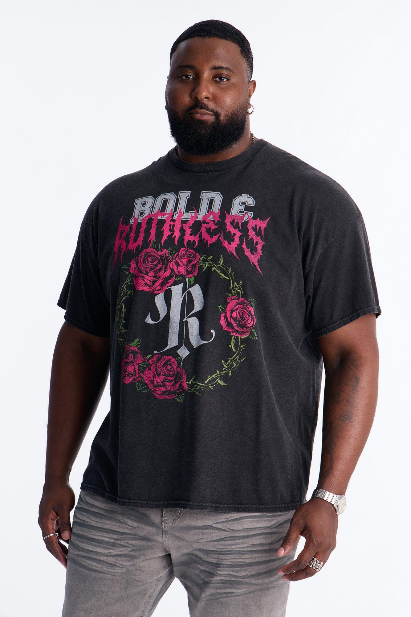 Bold And Ruthless Oversized Short Sleeve Tee - Black Male Product Image