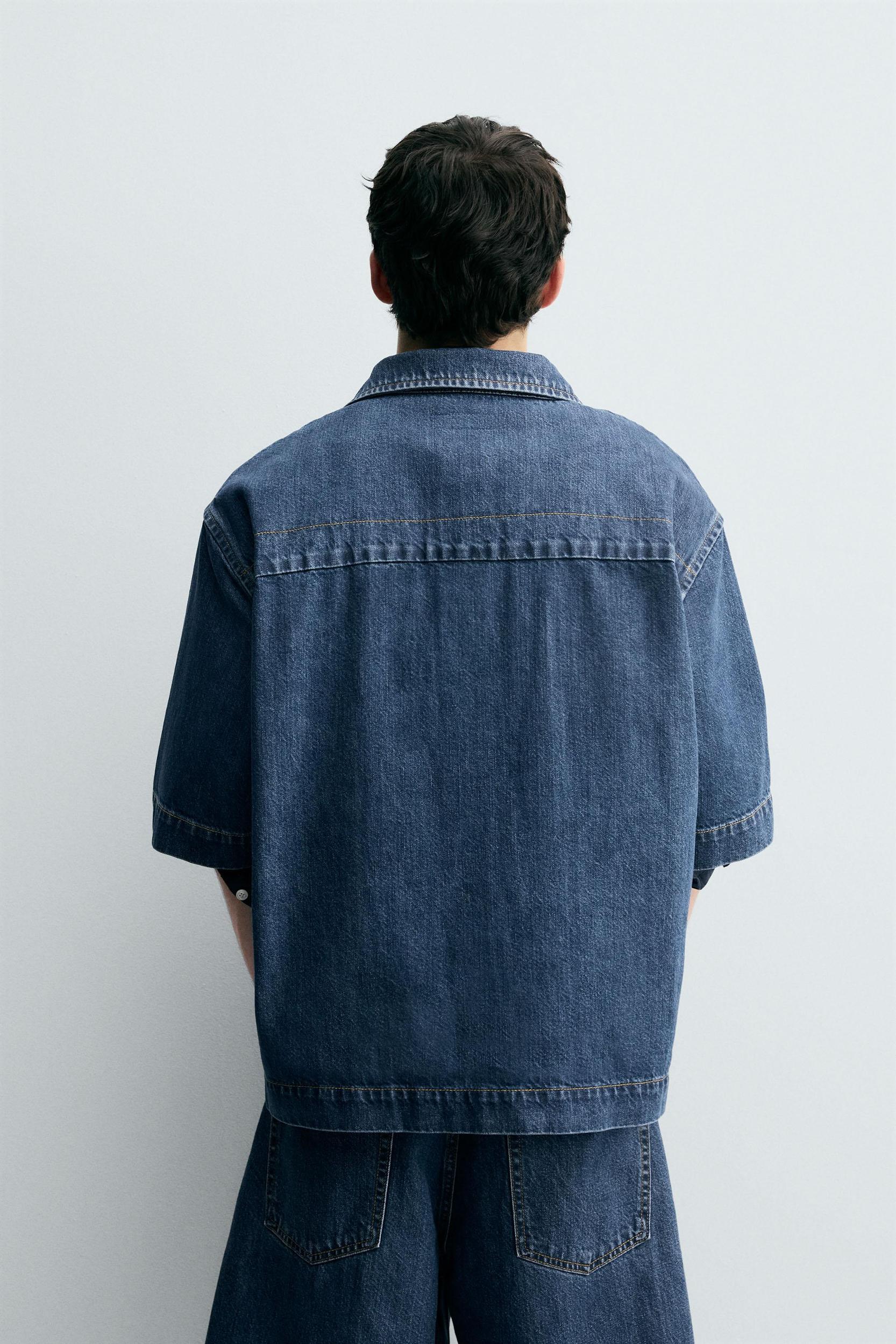 SHORT SLEEVE DENIM SHIRT Product Image