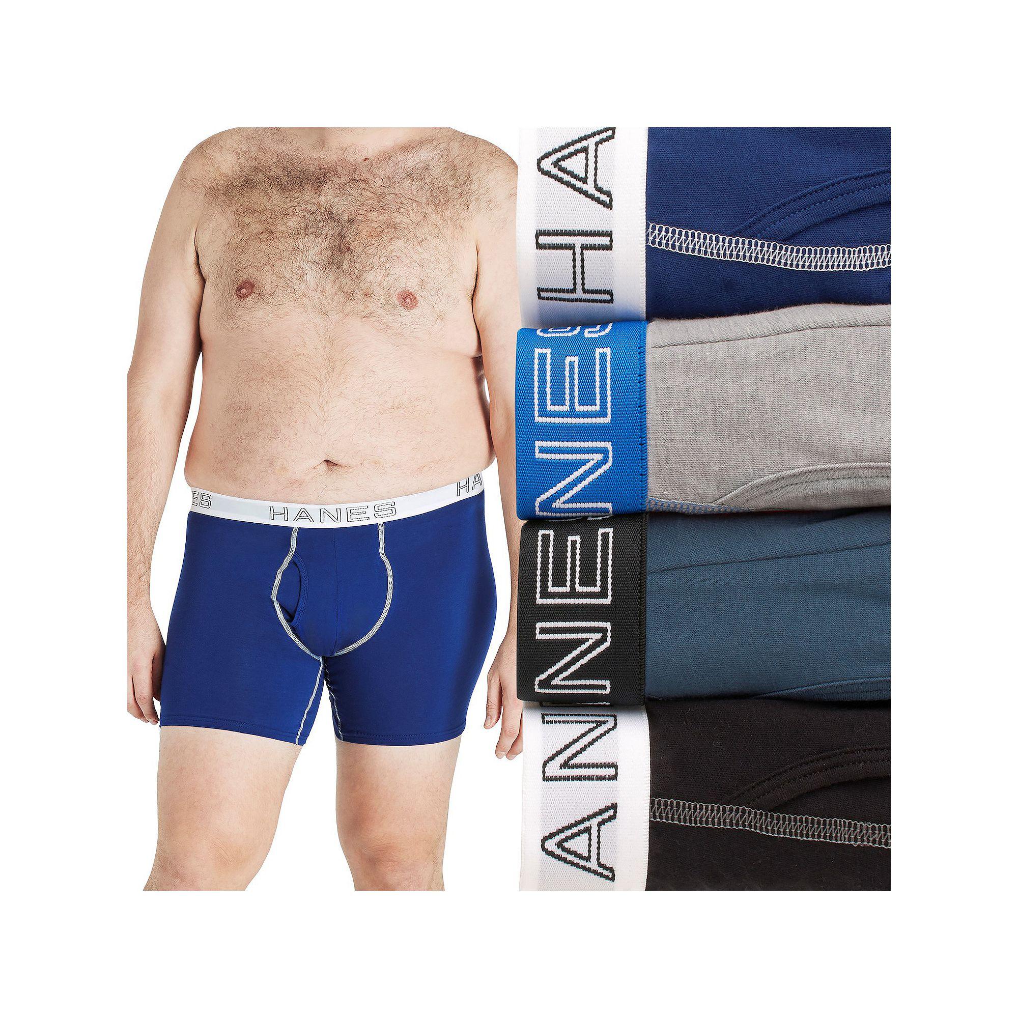 Big & Tall Hanes Ultimate 4-Pack Big Men's Stretch Cotton Boxer Brief Underwear, Size: 3XB, Assorted Product Image