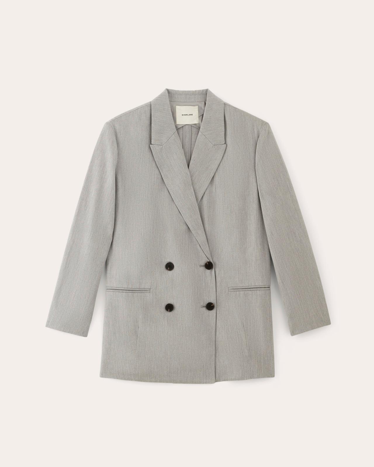 Womens Double-Breasted Blazer in Buttersmooth by Everlane in Heather ST-Shirtl, Size 0 Product Image