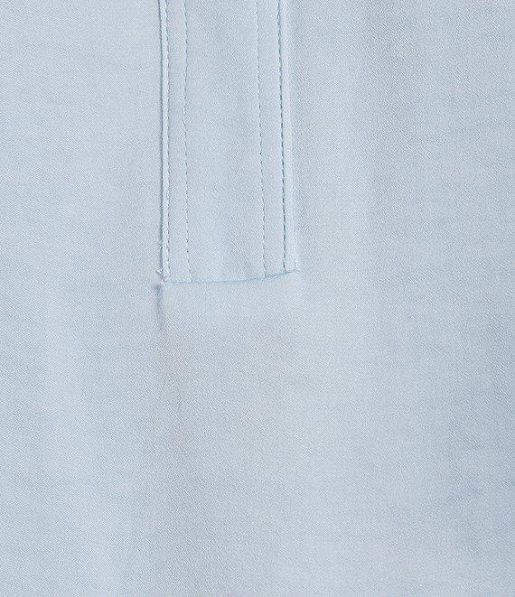Gibson & Latimer Woven Collared V-Neck Cap Sleeve Hi-Low Top Product Image
