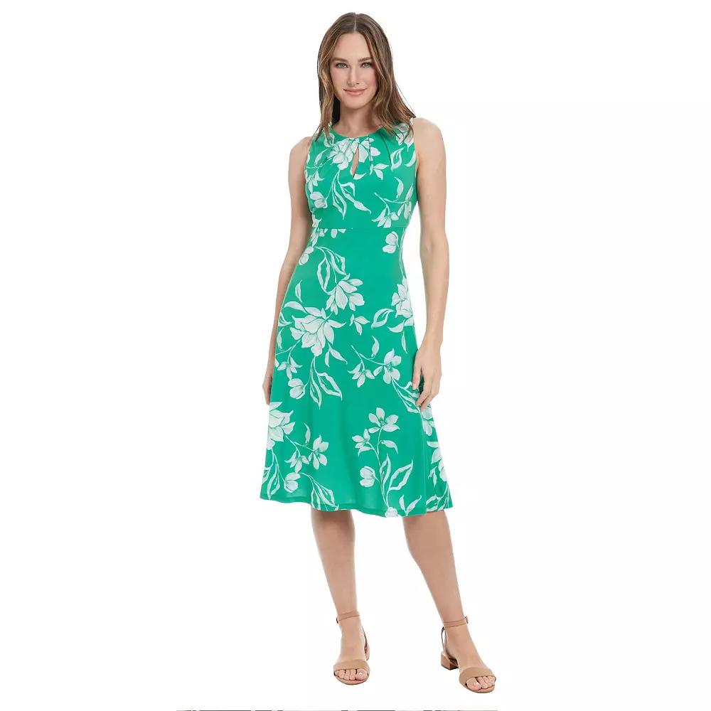 Petite London Times Sleeveless Keyhole Fit & Flare Midi Dress, Women's,  Product Image