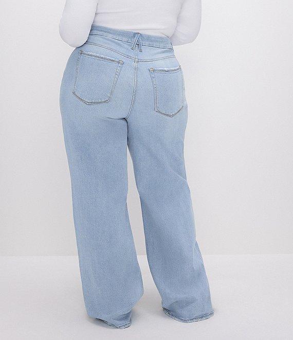 Good American Plus Good Skate Wide Leg Jeans Product Image