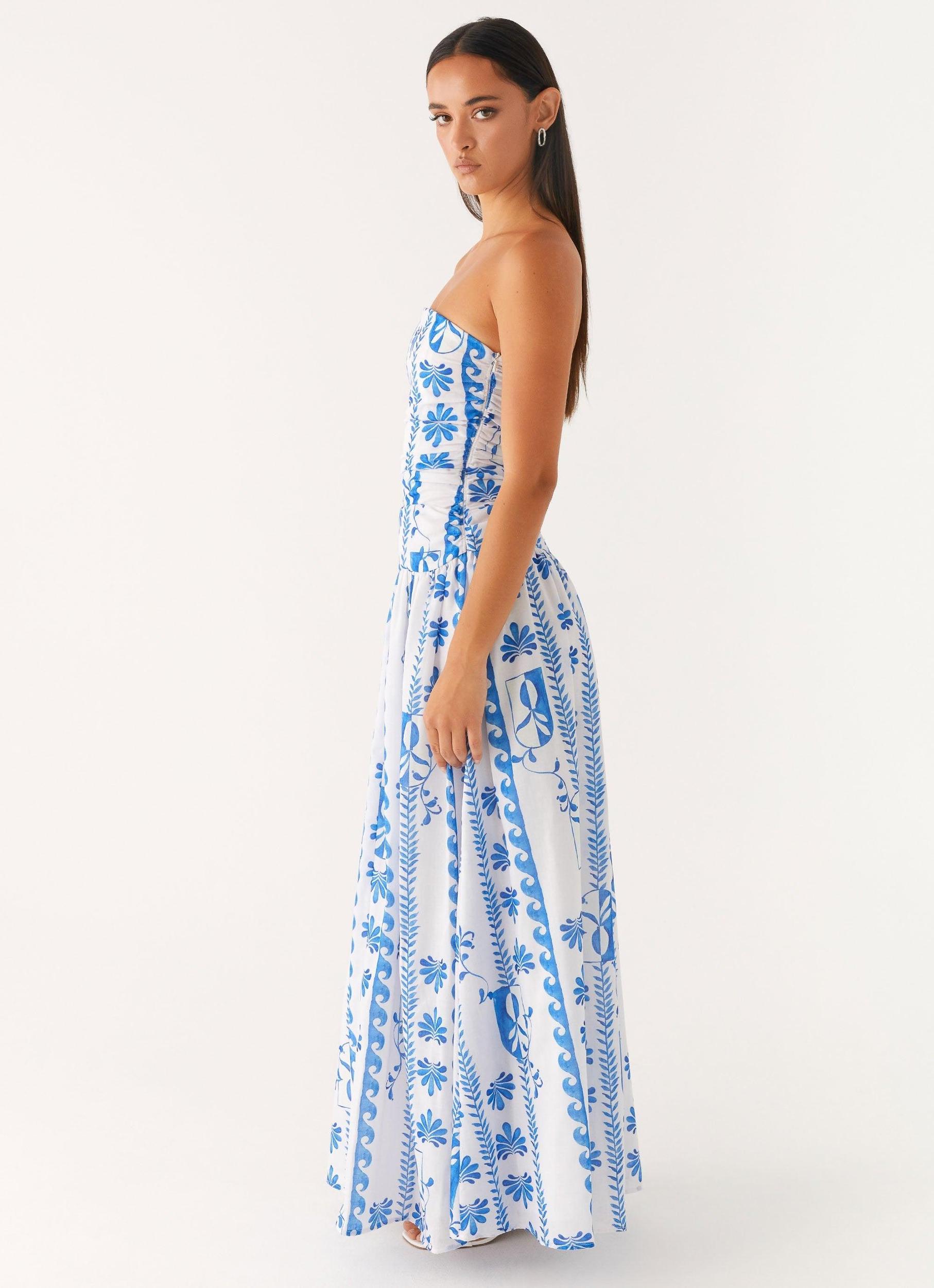 Carmel Maxi Dress - Floral Wave Product Image