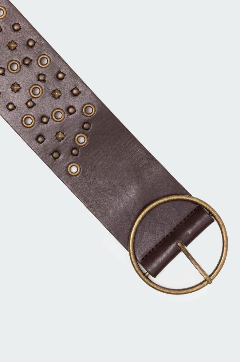 Stud & Grommet Faux Leather Belt Product Image