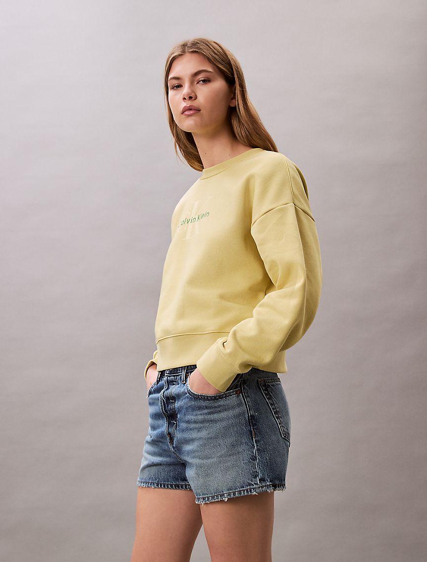 Fleece Monogram Logo Relaxed Sweatshirt Product Image