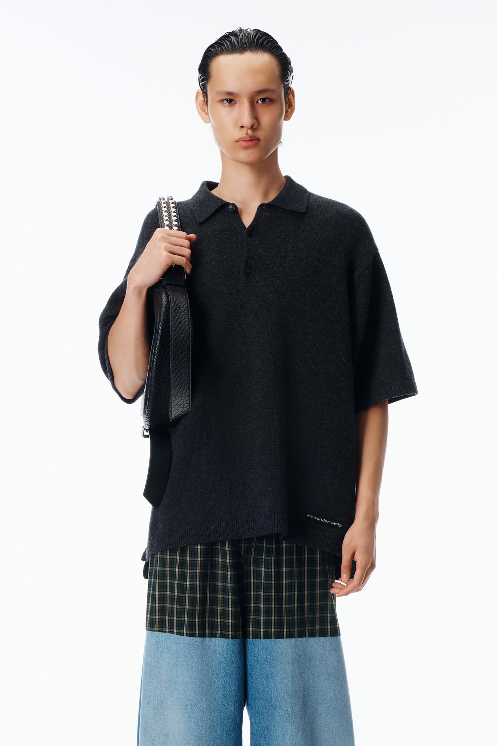 Wool Polo Shirt Product Image