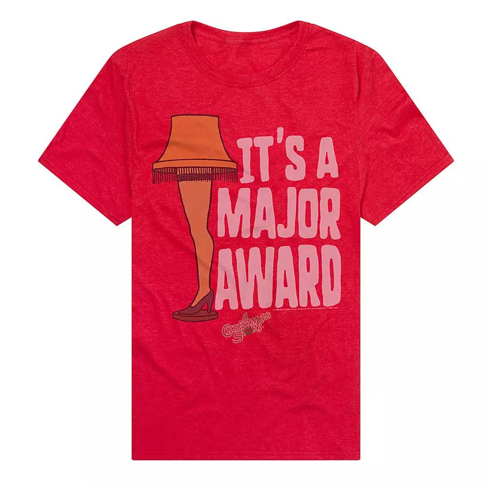 Men's A Christmas Story It's a Major Award Leg Lamp Graphic Tee, Size: XXL, Red Product Image