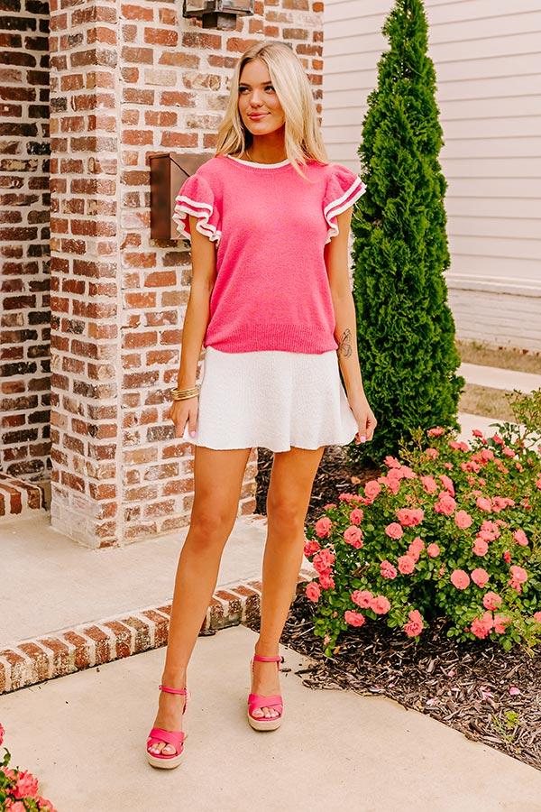 Sweet Charmer Knit Top in Bubblegum Pink Product Image