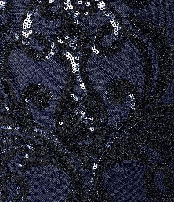 B. Darlin Pattern Sequin Bow Back Bodycon Dress Product Image