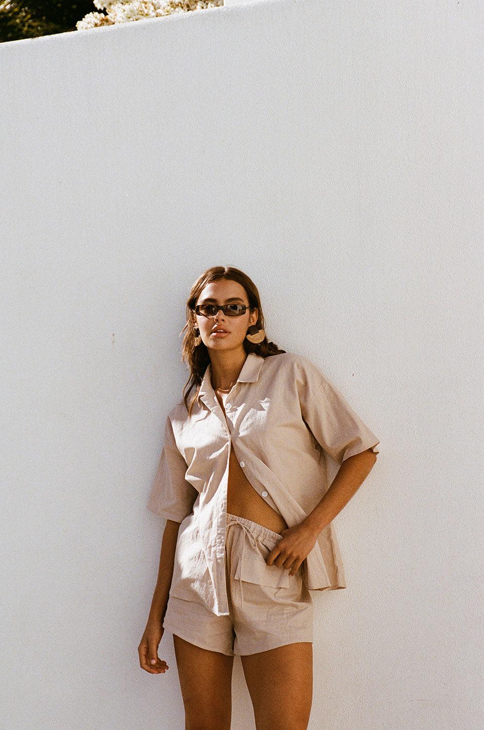 Cressida Top - Tan Product Image