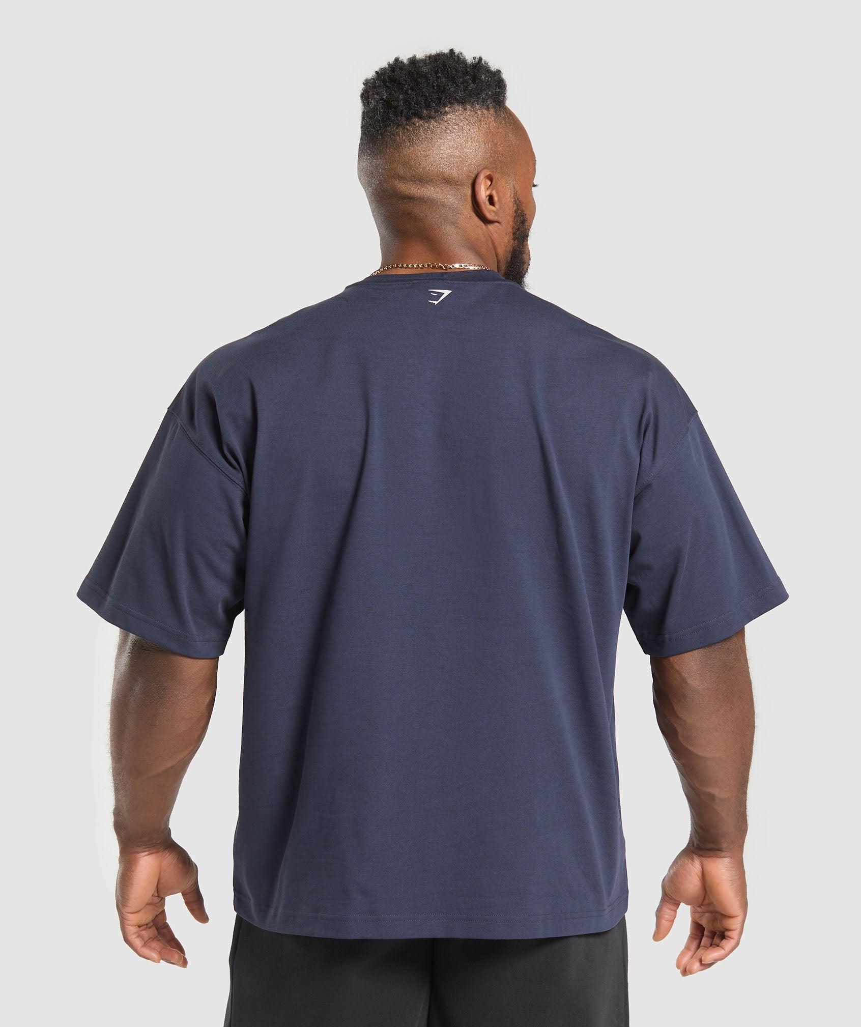 Gymshark Doberman Graphic T-Shirt - Heavy Blue Male Product Image