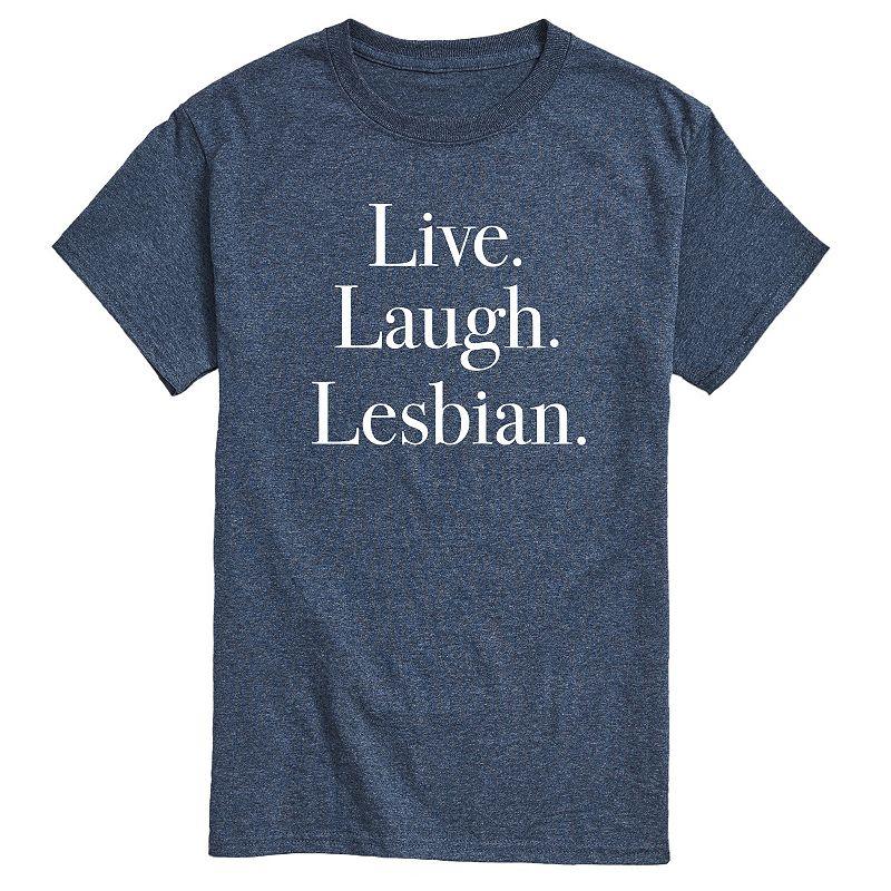 Men's Live Laugh Lesbian Graphic Tee,  Product Image