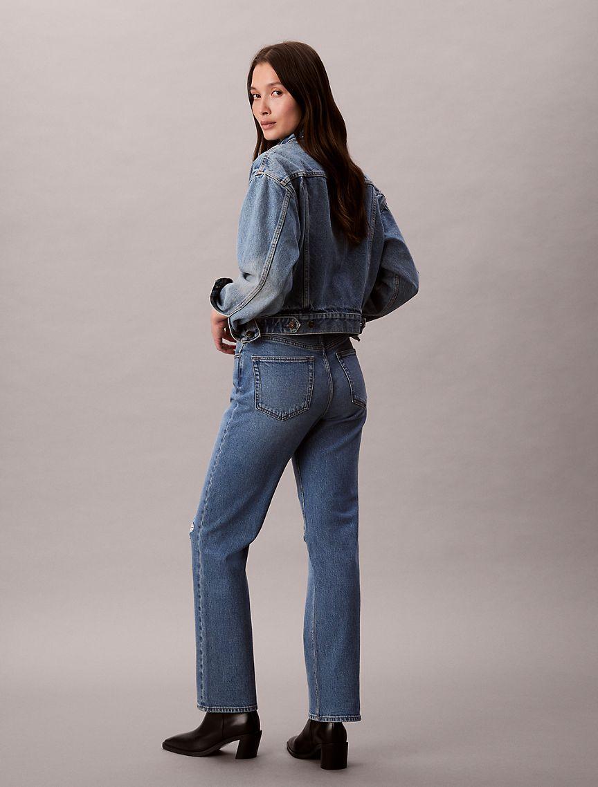 High Rise Straight Jeans Product Image