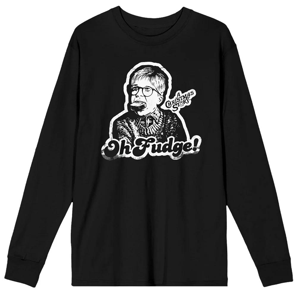 Men's A Christmas Story Ralphie Oh Fudge! Long Sleeve Tee,  Product Image