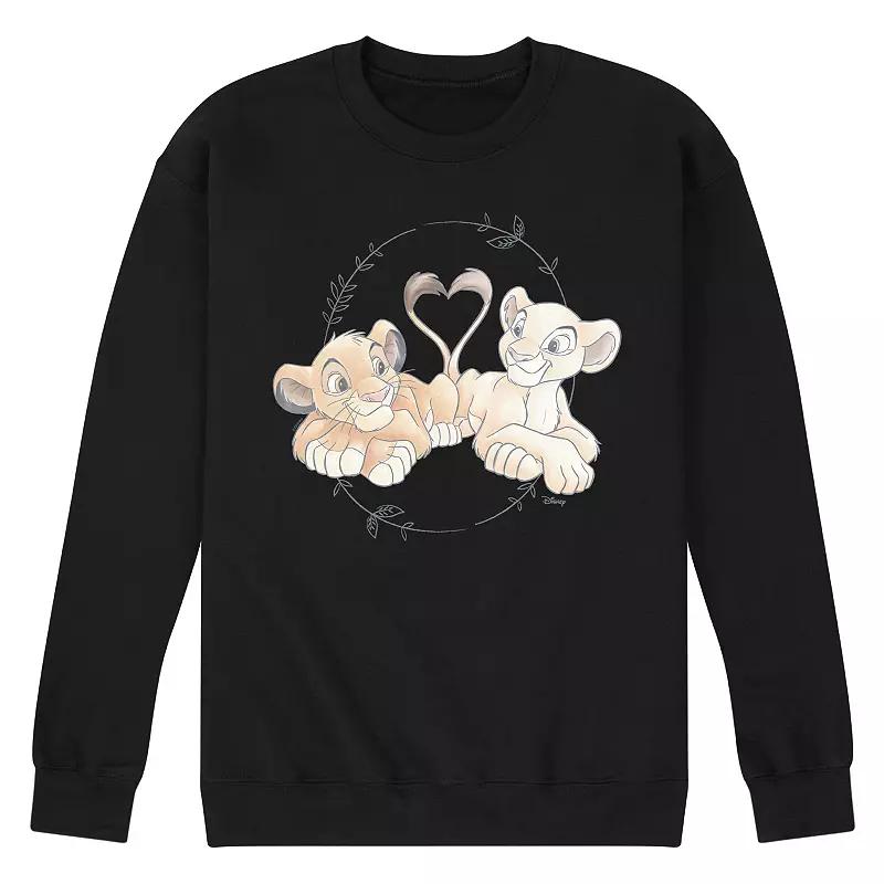 Disney's The Lion King Simba & Nala Men's Heart Fleece Sweatshirt,  Product Image