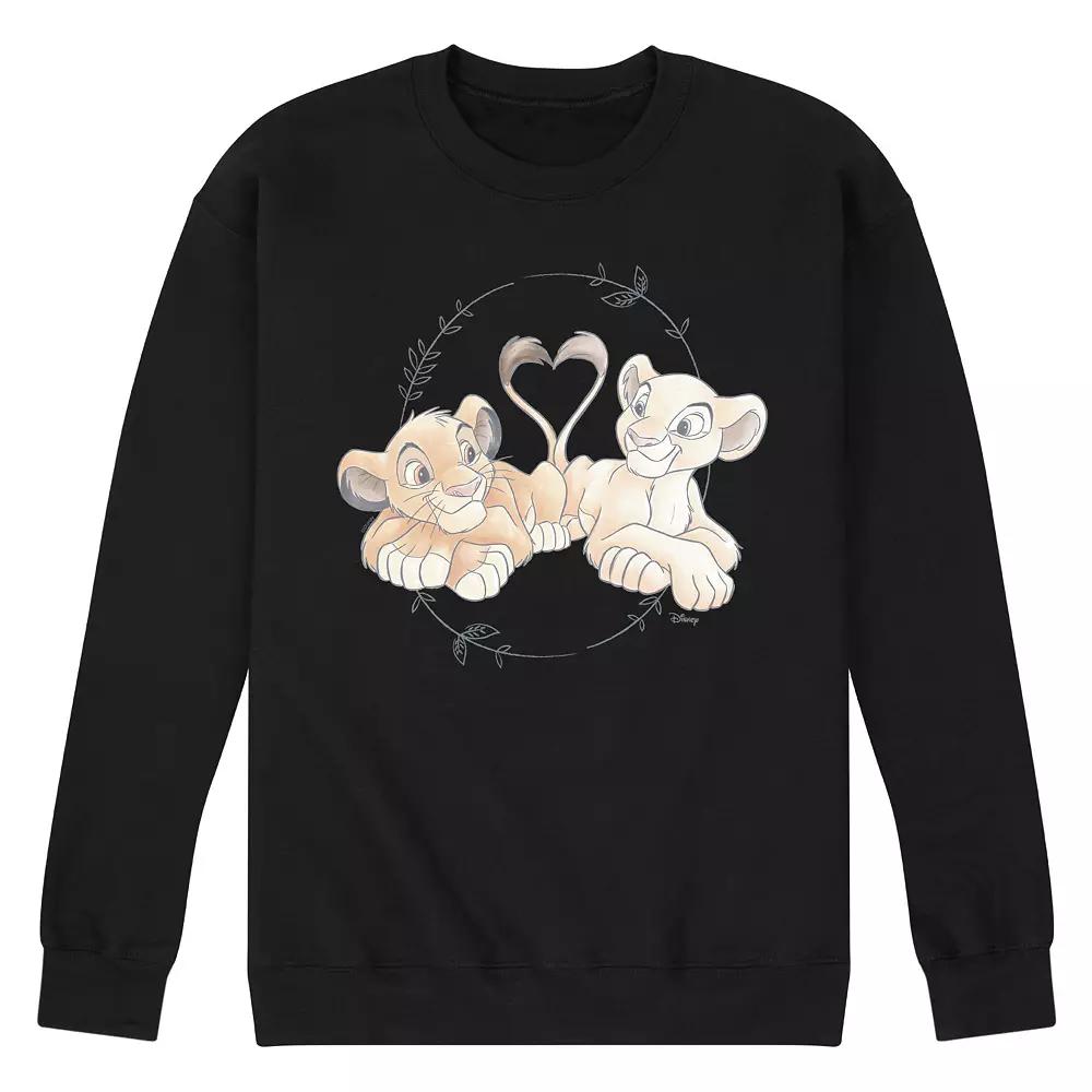 Disney's The Lion King Simba & Nala Men's Heart Fleece Sweatshirt,  Product Image