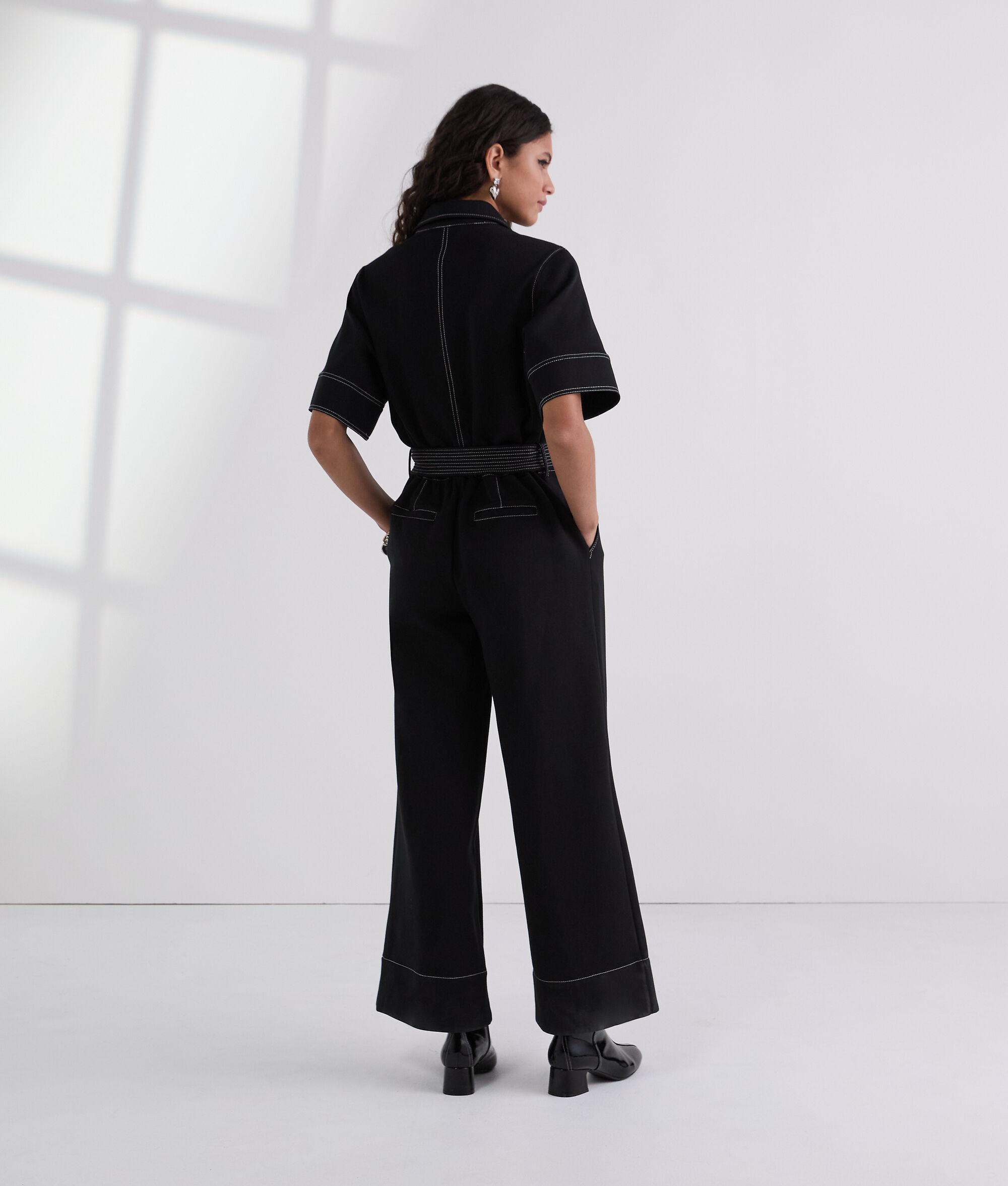 CONTRAST STITCH JUMPSUIT Product Image