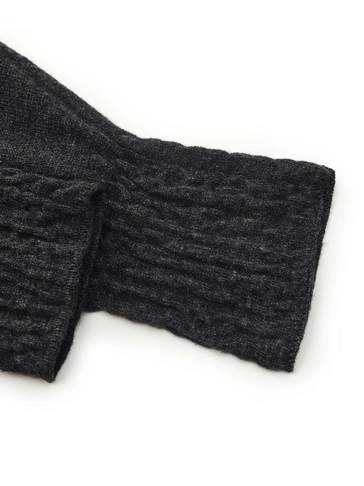 Wool Blend Multi-purpose Scarf And Sleeveless Knitted Midi Dress Two-P Product Image